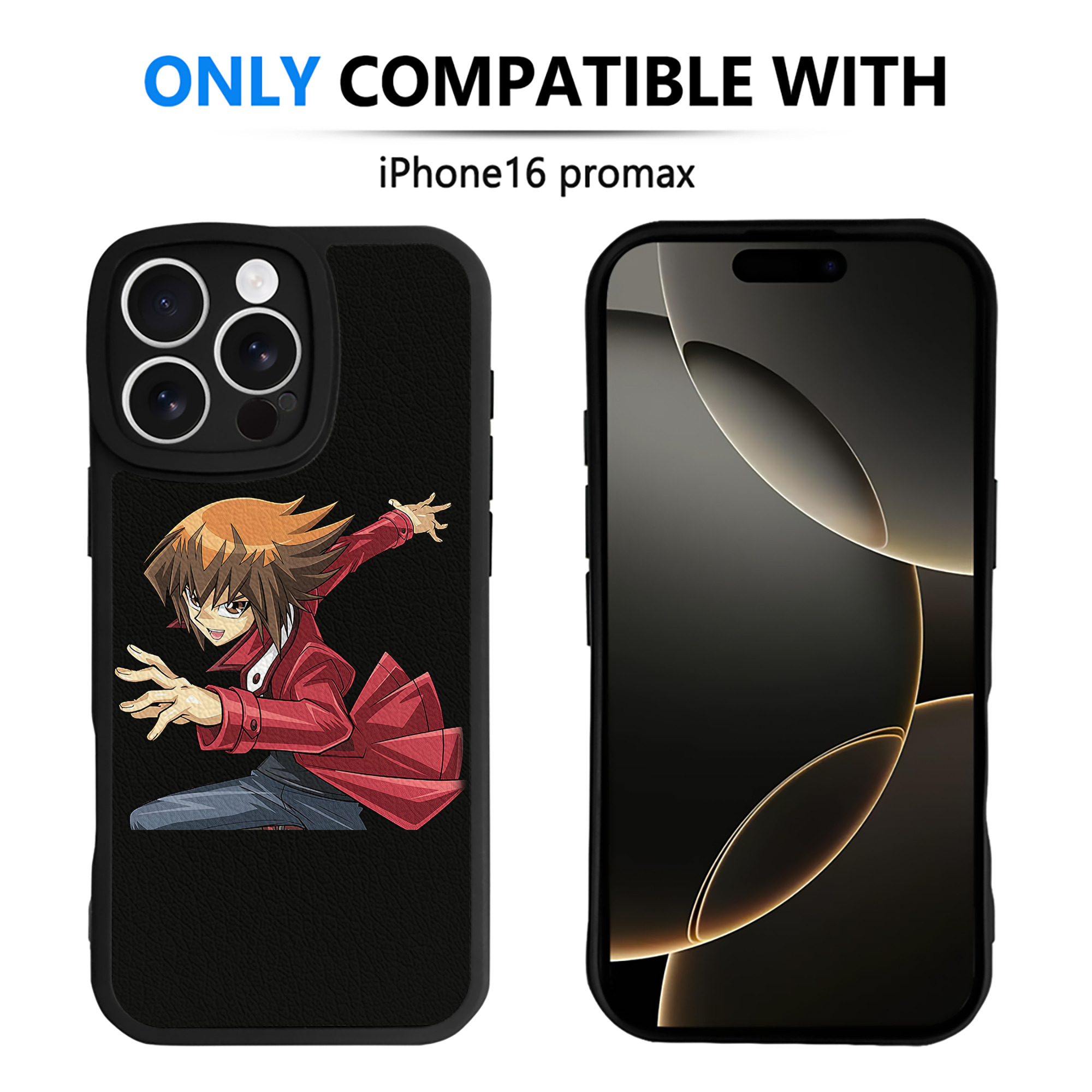 （画像用） 遊☆戯☆王 Yu-Gi-Oh! 【iPhone 16シリーズ対応】シリコンスマホケース（レザー調） 材質：シリコン